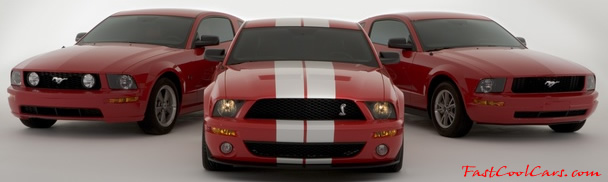 2006 - 2007 Shelby Cobra GT500, and a Mustang, and Mustang GT