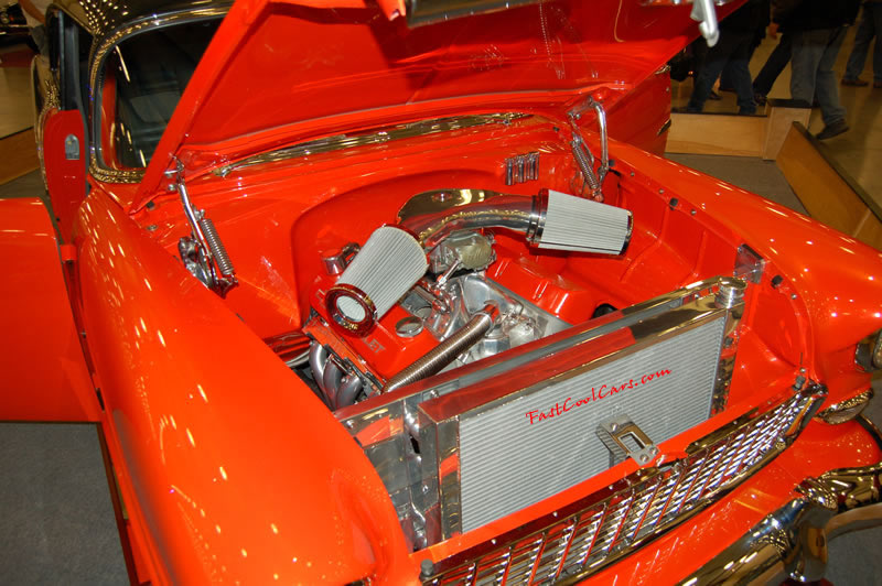 The 2009 World of Wheels Show in Chattanooga, Tennessee. On Jan. 9th,10, & 11th, Pictures by Ron Landry. Custom orange paint, I like it. super clean engine bay area.