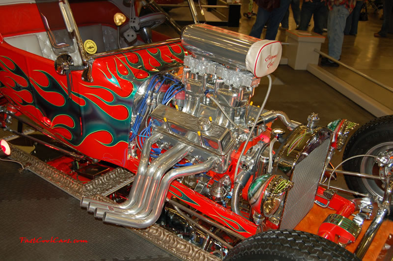 The 2009 World of Wheels Show in Chattanooga, Tennessee. On Jan. 9th,10, & 11th, Pictures by Ron Landry. Street rod, bucket, and stainless headers, polished tunnel ram too.
