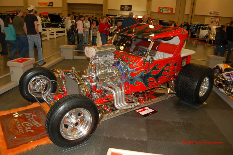 The 2009 World of Wheels Show in Chattanooga, Tennessee. On Jan. 9th,10, & 11th, Pictures by Ron Landry. Awesome flame paint job, skinnies in the front, and fatty's in the rear.