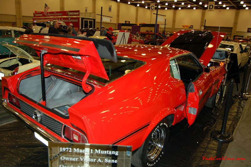 The 2009 World of Wheels Show in Chattanooga, Tennessee. On Jan. 9th,10, & 11th, Pictures by Ron Landry. 1972 Ford Mustang Mach 1 fastback.