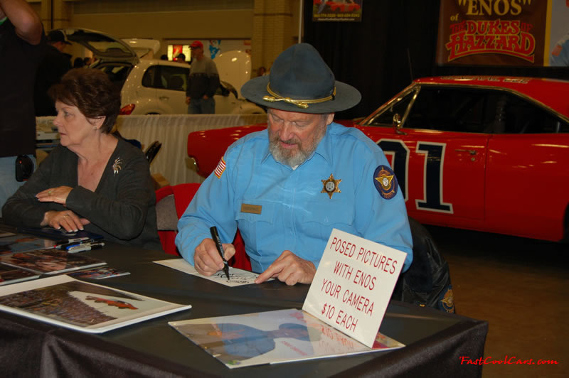 The 2009 World of Wheels Show in Chattanooga, Tennessee. On Jan. 9th,10, & 11th, Pictures by Ron Landry. Enus from the Dukes of Hazard show signing autographs and getting pics taken with him and the General Lee Charger.