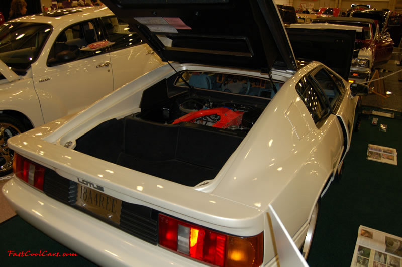 The 2009 World of Wheels Show in Chattanooga, Tennessee. On Jan. 9th,10, & 11th, Pictures by Ron Landry Pearl white Lotus esprit, very nice paint job.