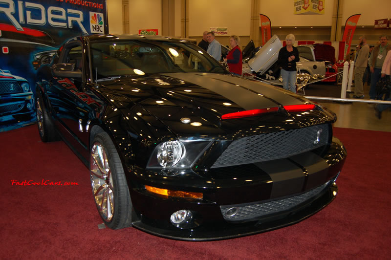 The 2009 World of Wheels Show in Chattanooga, Tennessee. On Jan. 9th,10, & 11th, Pictures by Ron Landry. The new Kit a Ford KR500 Cobra Mustang, check out the red lights in the front hood area.