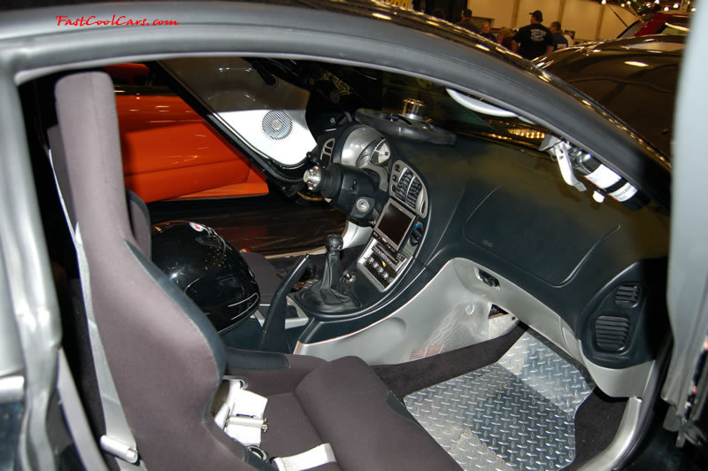 The 2009 World of Wheels Show in Chattanooga, Tennessee. On Jan. 9th,10, & 11th, Pictures by Ron Landry. Removable steering wheel, and interior mounted fire extingisher. Custom race seats.