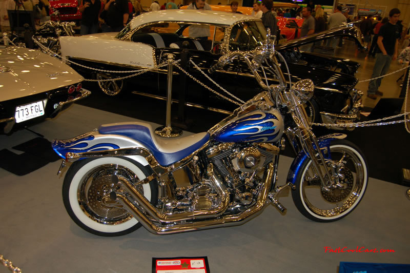 The 2009 World of Wheels Show in Chattanooga, Tennessee. On Jan. 9th,10, & 11th, Pictures by Ron Landry. Great paint on this motorcycle, and the chrome and polished aluminum is awesome too.