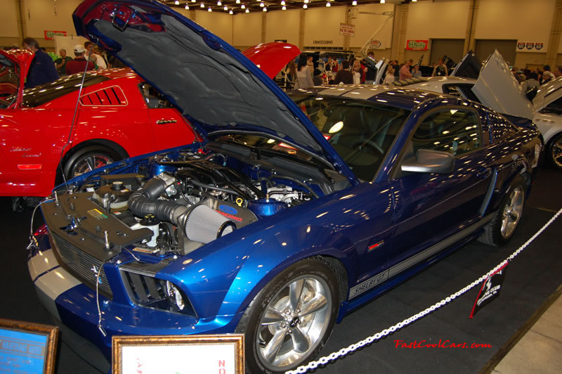 The 2009 World of Wheels Show in Chattanooga, Tennessee. On Jan. 9th,10, & 11th, Pictures by Ron Landry. Late model Ford Mustang Shelby GT, very nice looking.