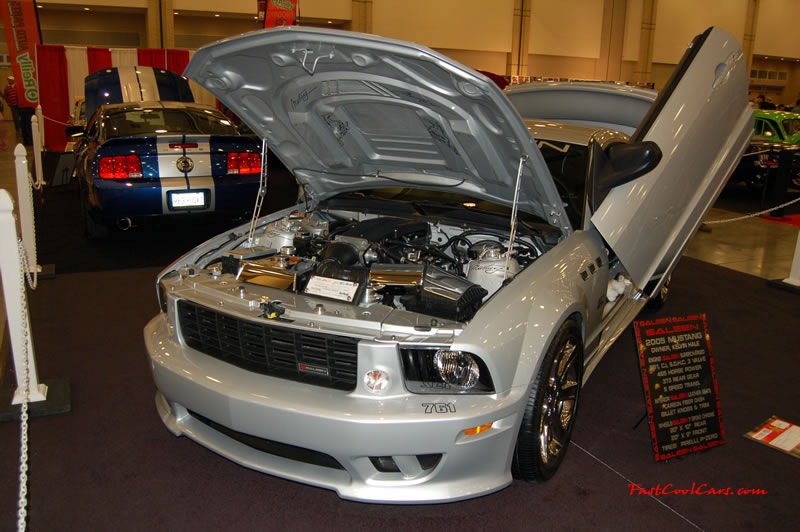 The 2009 World of Wheels Show in Chattanooga, Tennessee. On Jan. 9th,10, & 11th, Pictures by Ron Landry. 2005 Ford Saleen Mustang, with Lambo doors, number 761.