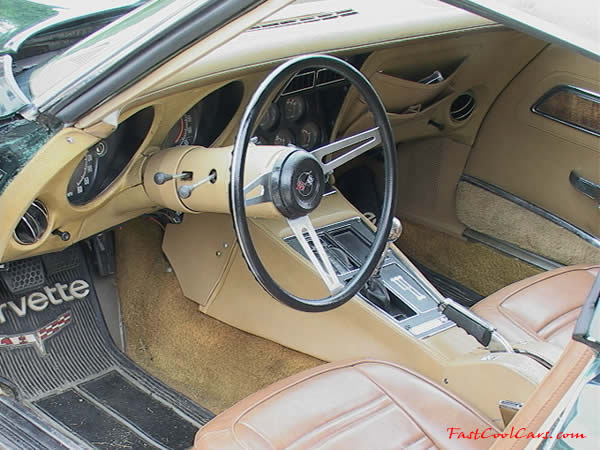 1973 Chevrolet Corvette drivers door interior view