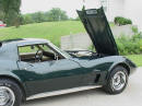 1973 Chevrolet Corvette right side view with hood opened