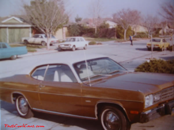 1973 Plymouth 340 Duster, original photo when brought home in 1978.