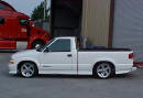 1999 Chevrolet Extreme pick-up with 18' chrome Ultras, and factory ground effects kit.