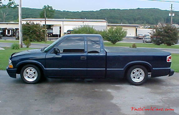 2000 Chevy s10 left side view, cool Weld Rod Lite wheels - Polished aluminum of course