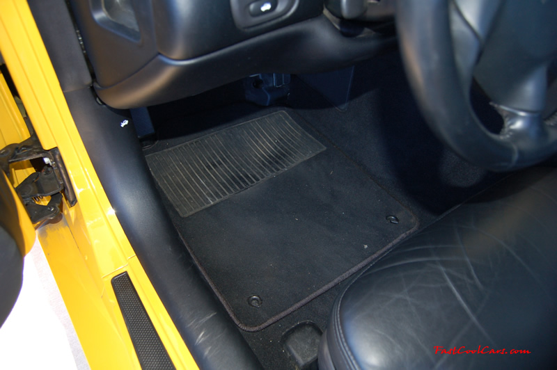 2002 Millennium Yellow Z06 Corvette - 405 HP Stock, at new home in Cleveland, Tennessee - Original Floor mats, before clean up