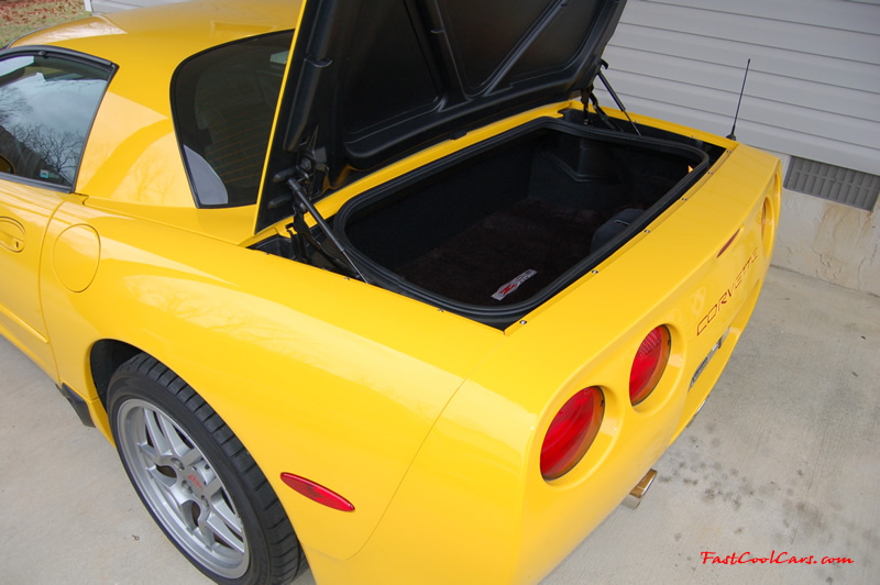 2002 Millennium Yellow Z06 Corvette - 405 HP Stock, at new home in Cleveland, Tennessee, with new chorme screws replacing the original black ones.