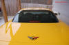 2002 Millennium Yellow Z06 Corvette - 405 HP Stock rear C5 emblem on trunk lid