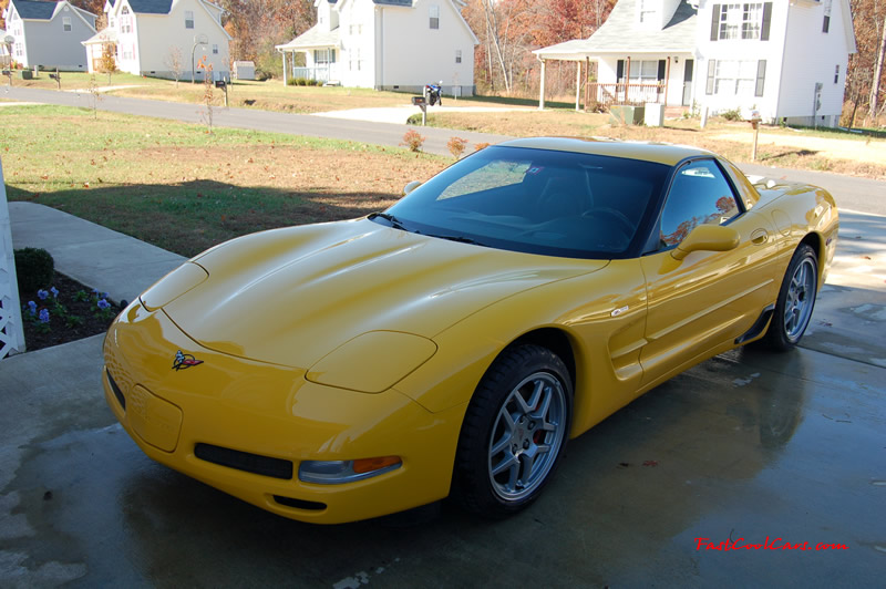 2002 Millennium Yellow Z06 Corvette - 405 HP Stock, nice front left angle view.