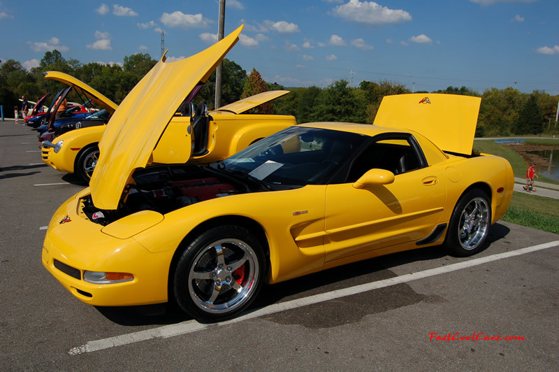 2002 Millennium Yellow Z06 Corvette - 405 HP - 454HP after tune and bolt ons - CCW SP500 polished aluminum wheels 18 front 19 rears, dual Borla Stingers, Vara-Ram, X-pipe, B&M short throw ripper shifter.