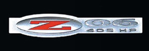 2002 - 2004 "Z06 405 HP" fender emblem.