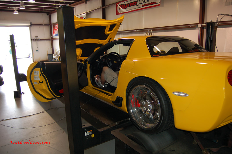 2002 Millennium Yellow supercharged & methanol injected Z06 Corvette, with many modifications, over 50 grand invested in the past 2+ years, for sale $38,000 what a deal. Look how clean that car is... LOL