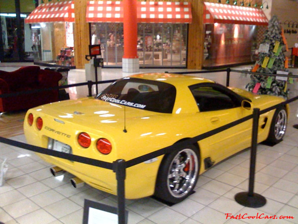 2002 Millennium Yellow supercharged & methanol injected Z06 Corvette, with many modifications, over 50 grand invested in the past 2+ years, for sale $38,000 what a deal. 555 HP | 565TQ - Polished blower. In the mall before Christmas 2008, a little advertising.