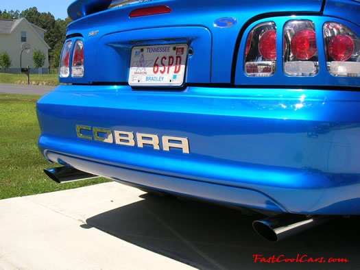 1998 Mustang Cobra Convertible - 1 of 223 - Electric blue, with stainless COBRA letters