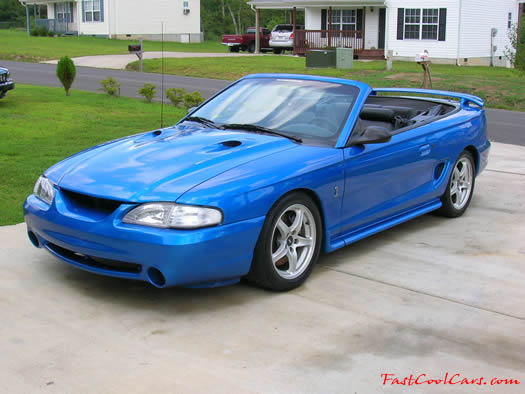 1998 Cobra Convetible, Electric Blue, black top and Interior.
