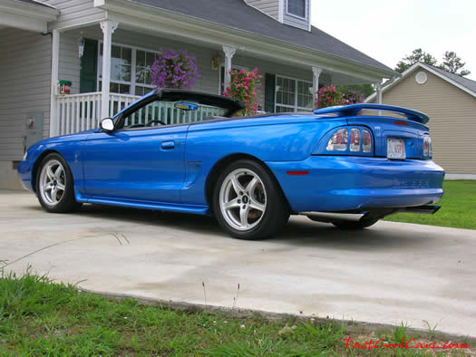 1998 Cobra Convetible, Electric Blue, black top and Interior.