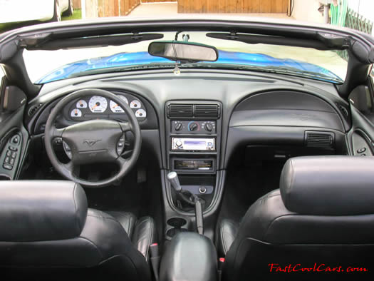 1998 Cobra Convertible, Electric Blue, black top and Interior.