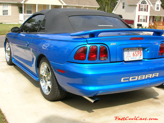 1998 SVT Cobra convertible with new 2000 chrome Cobra rims and new Kumho tires.