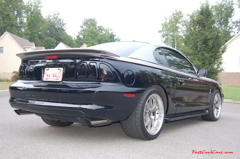 1998 polished Procharged Mustang Cobra, Custom paint,18" - FR500's