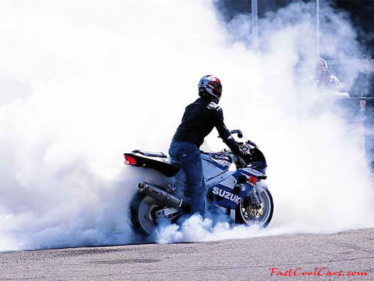 Suzuki Motorcycle burnout