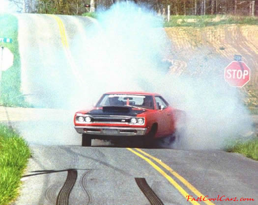 1969 Superbee, roasting the tires sideways