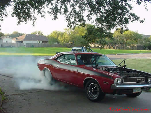 1970 Dodge Challenger doing burnout