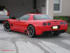 C5 Chevrolet Z06 Corvette 2001 - 2004, 385 to 405 horsepower, Aluminum block and heads LS6, all with 6 speeds.  America's sport car in Red, with nice custom black wheels