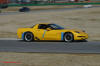 C5 Chevrolet Z06 Corvette 2001 - 2004, 385 to 405 horsepower, Aluminum block and heads LS6, all with 6 speeds.  America's sport car in Millennium Yellow, on the track.