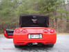 C5 Chevrolet Z06 Corvette 2001 - 2004, 385 to 405 horsepower, Aluminum block and heads LS6, all with 6 speeds.  America's sport car in red. Rear view and trunk liner.