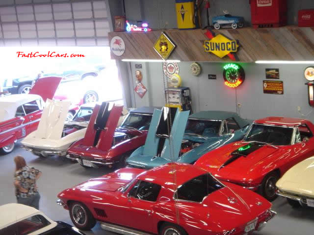 A very large General Motors car collection. Corvettes, Z06, Stingray, Coupe. Chevy Imapla's, Camaro's, Bel Air's, Pontiac GTO, Judge,  even a high performance boat.