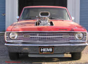 1969 Dodge Dart Hemi. Blown V8 Front View