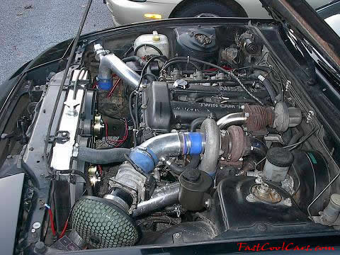 1991 Nissan 240SX Turbo cool engine, turbos are bad ass