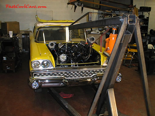 1959 Ford Ranchwagon, with 460 big block Ford twin turbo, intercooled V-8 with fuel injection, soon to have NOS possibility.
