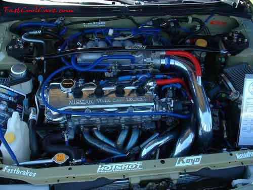 1992 Nissan Sentra SE engine picture, turbo kit coming soon for this 