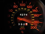 Ferrari Speedometer hitting 190 MPH, nice.