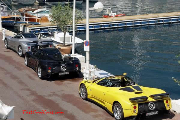 Three Fast Cool Exotic Supercars, nice in yellow, black and silver paint.