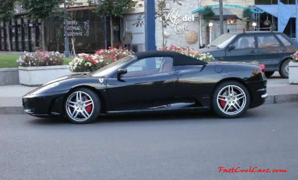 Fast Cool Exotic Supercar black Ferrari roadster