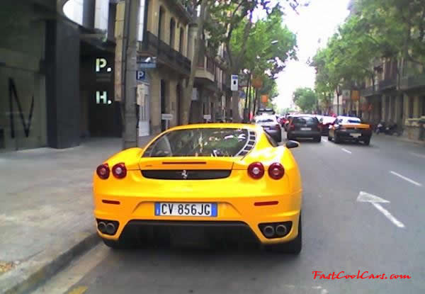 Very Fast Cool Exotic Supercar, yellow Ferrari, nice.