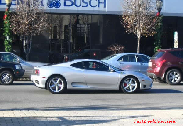 Very Fast Cool Exotic Supercar, silver Ferrari