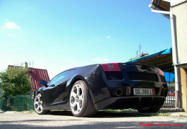 Very Fast Cool Exotic Supercar slick black Lamborghini