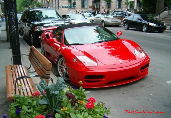 Very Fast Cool Exotic Supercar, red convertible