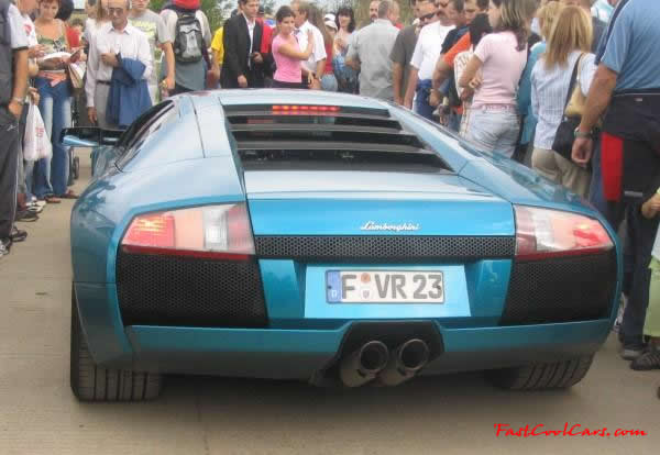 Very Fast Cool Exotic Supercar Aqua colored blue Lamborghini